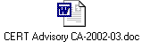 CERT Advisory CA-2002-03.doc